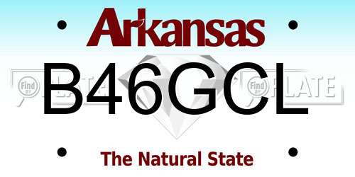 B46GCL Arkansas License Plate
