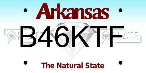 B46KTF Arkansas License Plate