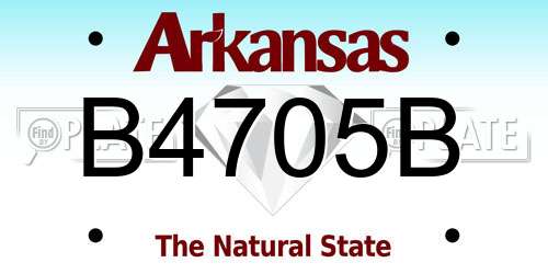 B4705B Arkansas License Plate