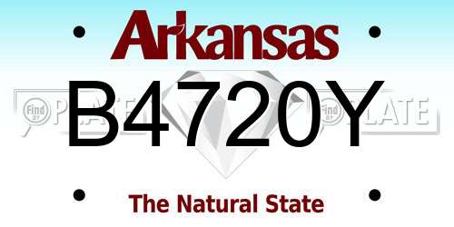 B4720Y Arkansas License Plate