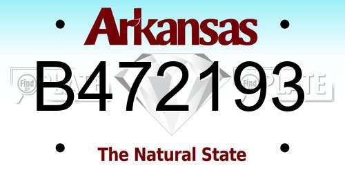 B472193 Arkansas License Plate