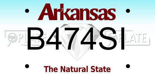 B474SI Arkansas License Plate