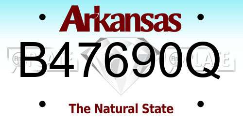 B47690Q Arkansas License Plate