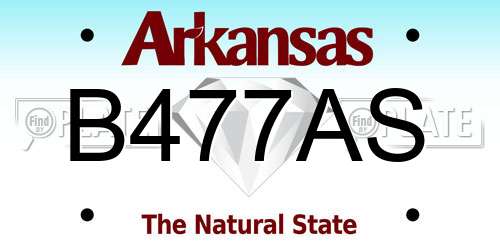 B477AS Arkansas License Plate