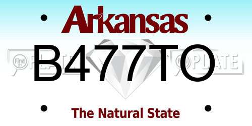 B477TO Arkansas License Plate
