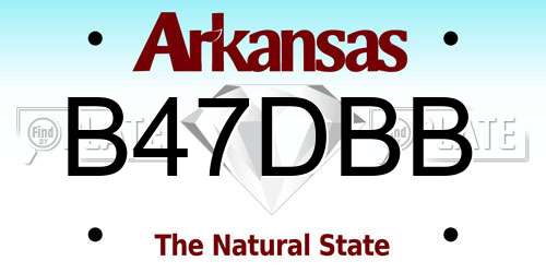 B47DBB Arkansas License Plate