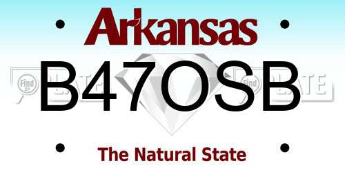 B47OSB Arkansas License Plate