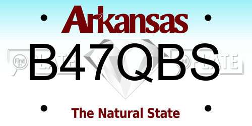 B47QBS Arkansas License Plate