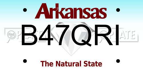 B47QRI Arkansas License Plate