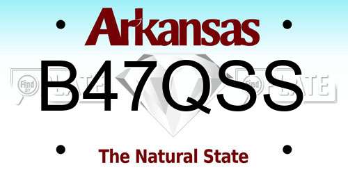 B47QSS Arkansas License Plate