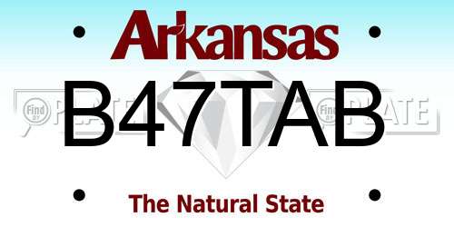 B47TAB Arkansas License Plate