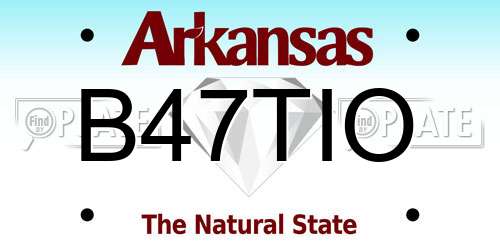 B47TIO Arkansas License Plate