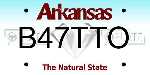B47TTO Arkansas License Plate