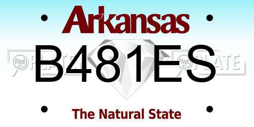 B481ES Arkansas License Plate