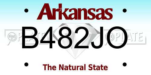 B482JO Arkansas License Plate