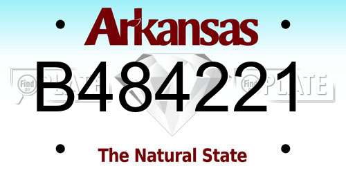 B484221 Arkansas License Plate