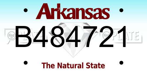 B484721 Arkansas License Plate