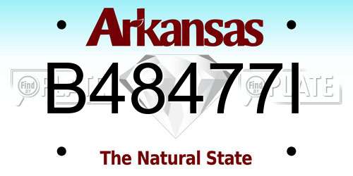 B48477I Arkansas License Plate
