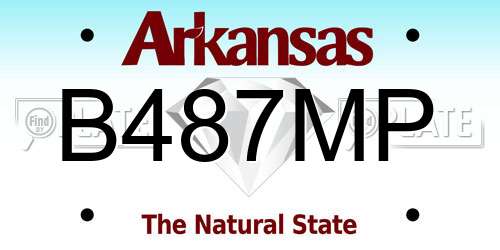 B487MP Arkansas License Plate