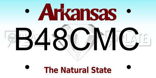 B48CMC Arkansas License Plate