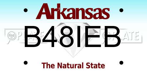 B48IEB Arkansas License Plate