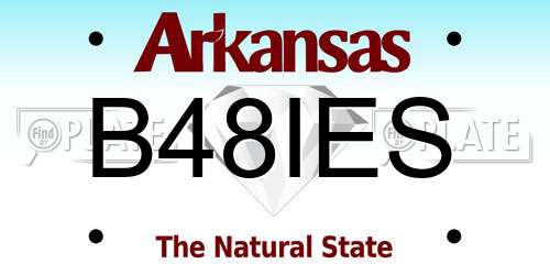 B48IES Arkansas License Plate