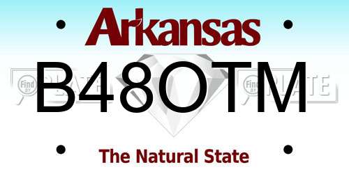 B48OTM Arkansas License Plate