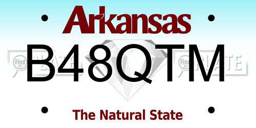 B48QTM Arkansas License Plate