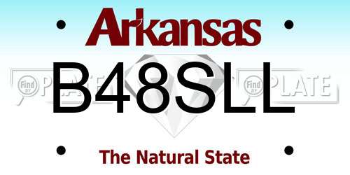B48SLL Arkansas License Plate