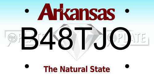 B48TJO Arkansas License Plate