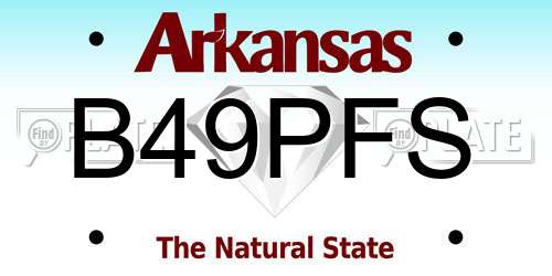 B49PFS Arkansas License Plate