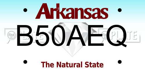 B50AEQ Arkansas License Plate