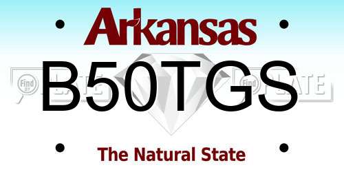 B50TGS Arkansas License Plate