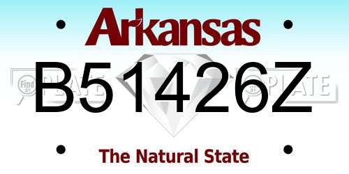 B51426Z Arkansas License Plate