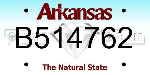 B514762 Arkansas License Plate