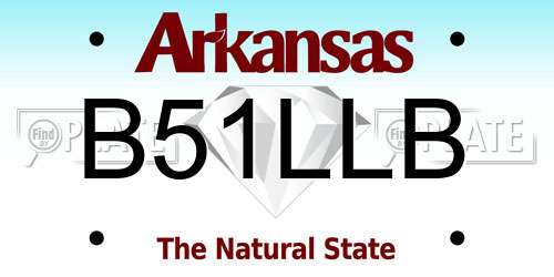 B51LLB Arkansas License Plate
