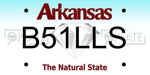 B51LLS Arkansas License Plate