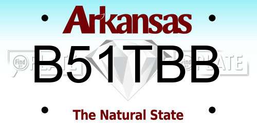 B51TBB Arkansas License Plate