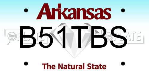 B51TBS Arkansas License Plate