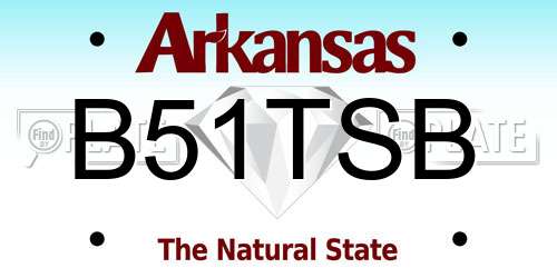 B51TSB Arkansas License Plate