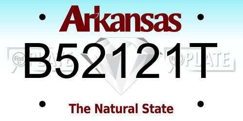 B52121T Arkansas License Plate