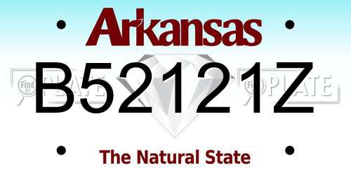 B52121Z Arkansas License Plate