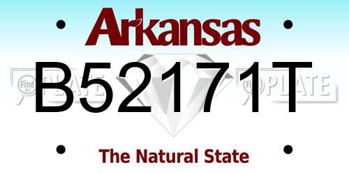 B52171T Arkansas License Plate