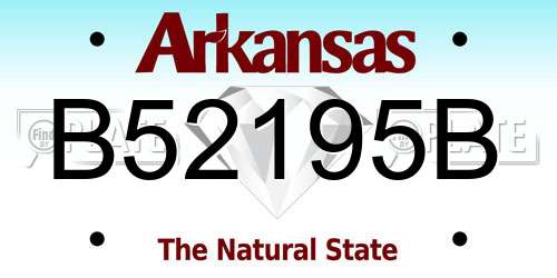B52195B Arkansas License Plate