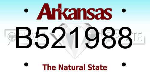 B521988 Arkansas License Plate