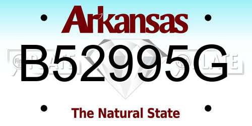 B52995G Arkansas License Plate