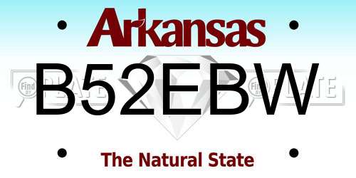 B52EBW Arkansas License Plate