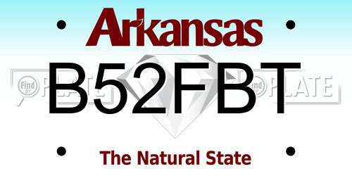 B52FBT Arkansas License Plate