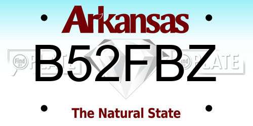 B52FBZ Arkansas License Plate