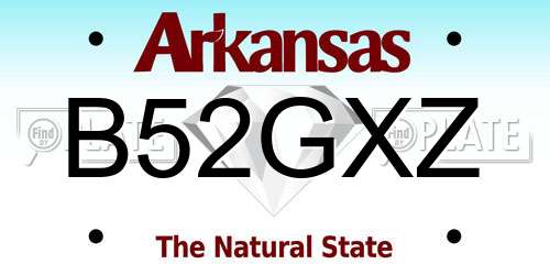 B52GXZ Arkansas License Plate